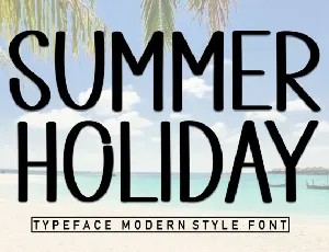 Summer Holiday Display font