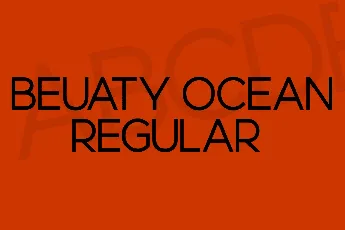 Beuaty Ocean font