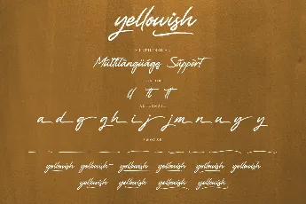 Yellowish Demo font