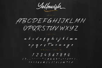 Yellowish Demo font