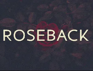 Roseback font