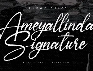 Ameyallinda Signature font