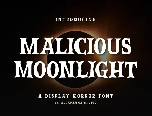 Malicious Moonlight font