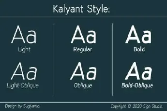 Kalyant Sans Family font