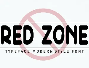 Red Zone Display font