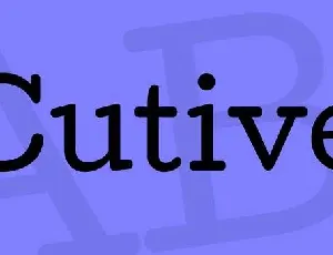 Cutive font