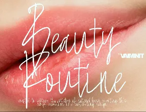 Beauty Routine font