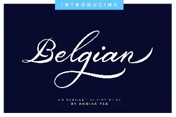 Belgian Signature Script Calligraphy font