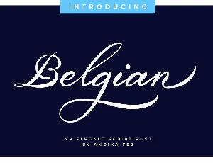 Belgian Signature Script Calligraphy font