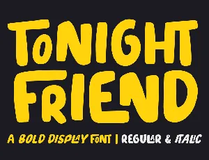 Tonight Friend font