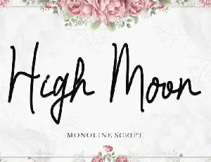 High Moon Handwritten font