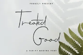 Treated Good Signature font