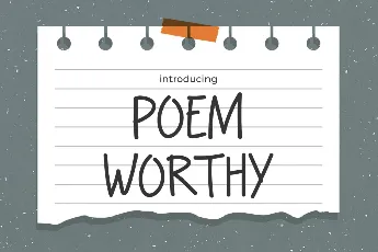 POEM-WORTHY font