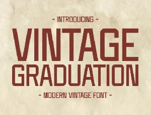 Vintage Graduation font