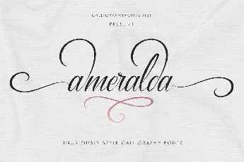 Ameralda Demo font