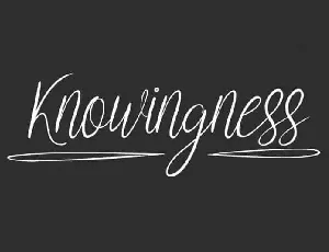 Knowingness Handwritten font