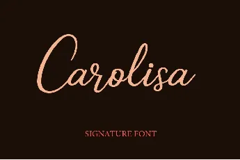 Carolisa Signature font