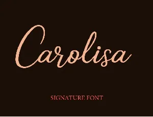 Carolisa Signature font