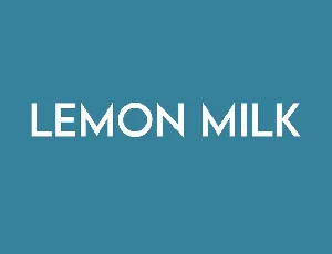 Lemon Milk Family font