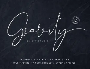 Gravity Signature Free font