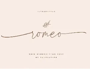 Romeo Handwritten font