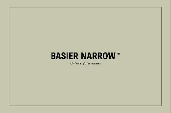 Basier Narrow font