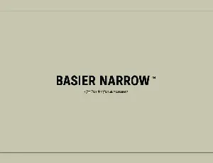 Basier Narrow font