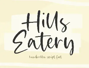 Hills Eatery font