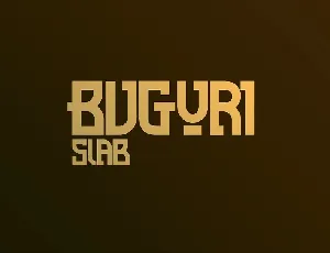 Buguri Slab font