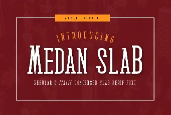 Medan Slab font