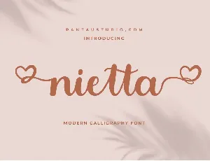 Nietta font