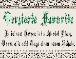 Verzierte Favorite font