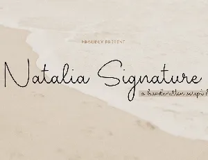 Natalia Signature font