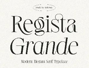 Regista Grande font