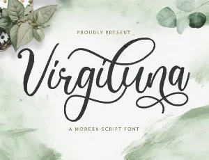 Virgiluna Modern Calligraphy font