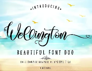 Wellington Script font