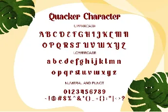 Quacker font