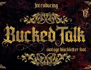 Bucked Talk font