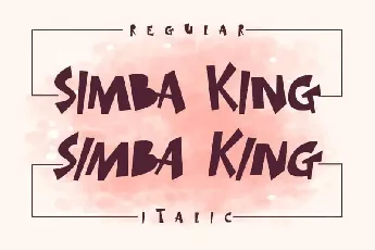 Simba King Display font