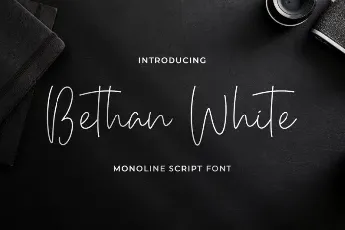 Bethan White Monoline Script font