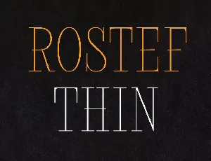 Rostef Thin font