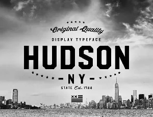 Hudson NY font