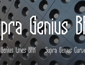 Supra Genius BRK font