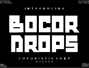 Bocor Drops font