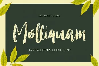 Molliquam Brush font