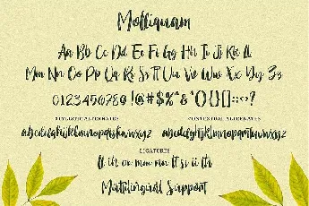 Molliquam Brush font