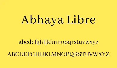 Abhaya Libre font