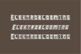 Elektroblooming Demo font