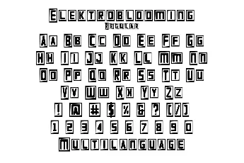 Elektroblooming Demo font