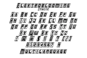 Elektroblooming Demo font